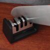 4 Stage Knife Sharpener Tool for Kitchen Knives with Non Slip Handl...