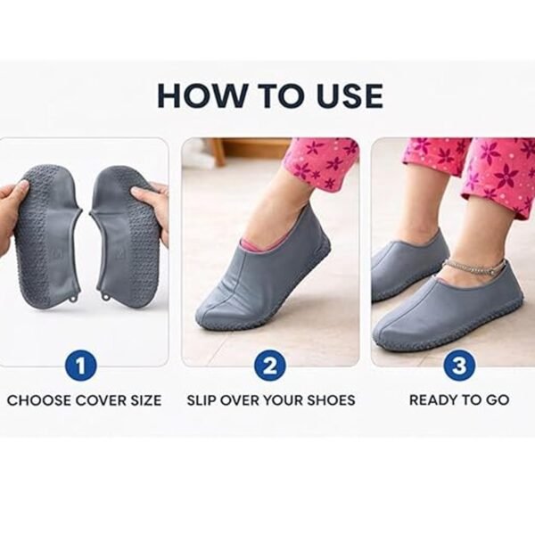 Waterproof Silicone Rain Shoe Cover 21 Cm Small Anti Slip