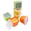 Square Ice Cube Mould Set with Lids Multicolor for Drinks and Cocktails (4 Pc)