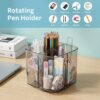 Desk Organizer – 360° Rotating Acrylic Pen Stand for Workspace