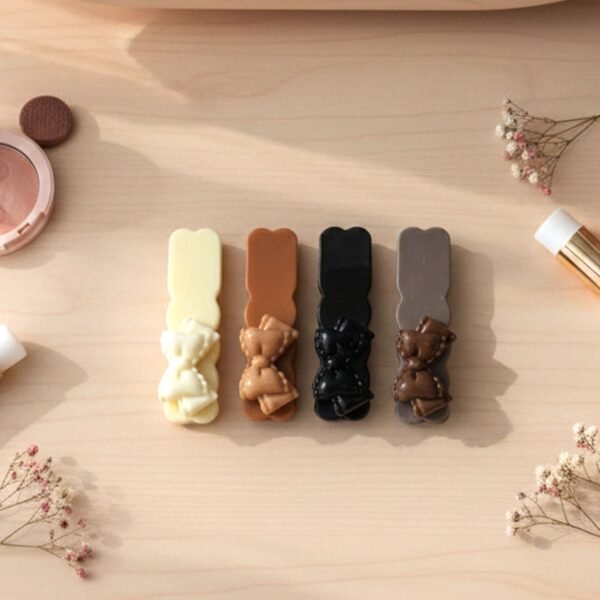Elegant Bow Hair Clips Set – Stylish 4-Piece Snap Clips Combo
