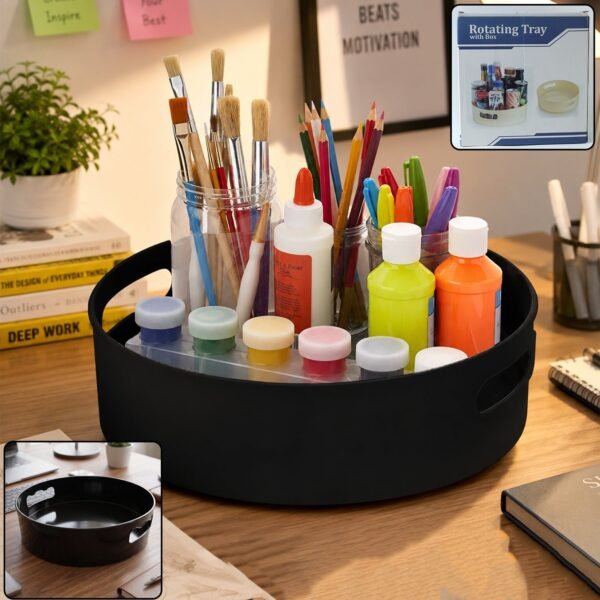 Rotating Storage Tray – 360 Degree Turntable Organizer for Kitchen