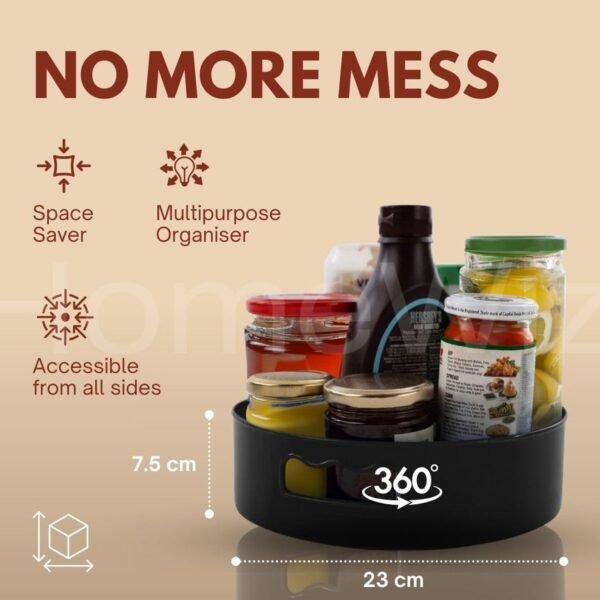 Rotating Storage Tray – 360 Degree Turntable Organizer for Kitchen