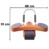 Automatic Rebound Abdominal Exercise Roller Wheel with Elbow Support (1 Pc)