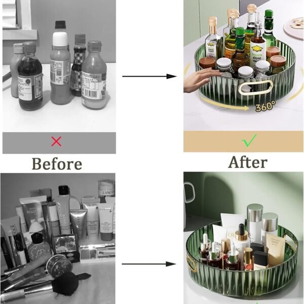 Rotating Storage Rack – Multipurpose Organizer with Handles