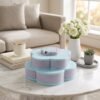 Rotating Candy Dish Flower Shape Multi Section Snack Box with Phone Holder (1 Set)