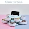Rotating Candy Dish Flower Shape Multi Section Snack Box with Phone Holder (1 Set)