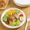 Disposable Round Food Serving Plate – 10 Pc Lightweight Set