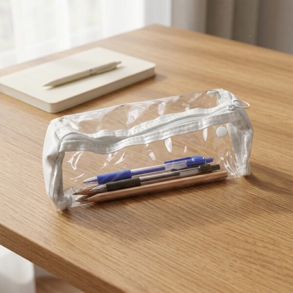 Transparent PVC Pencil Case – Stylish & Durable Stationery Organizer