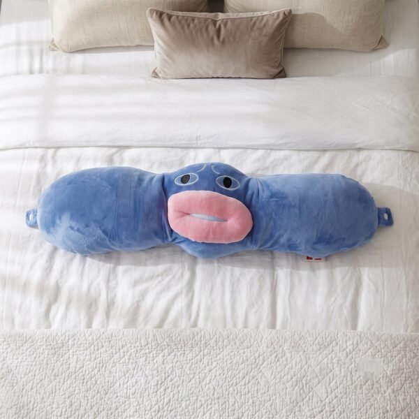 U Shaped Neck Pillow Blue Cute Character Travel Pillow Soft Support (1 Pc)