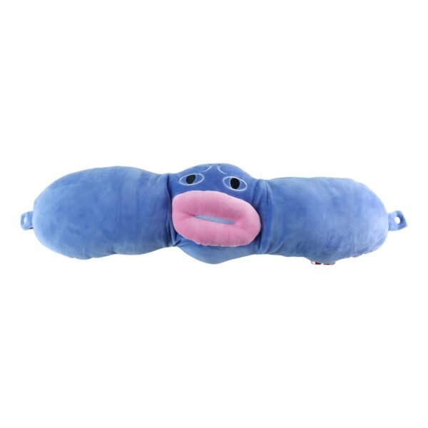 U Shaped Neck Pillow Blue Cute Character Travel Pillow Soft Support (1 Pc)
