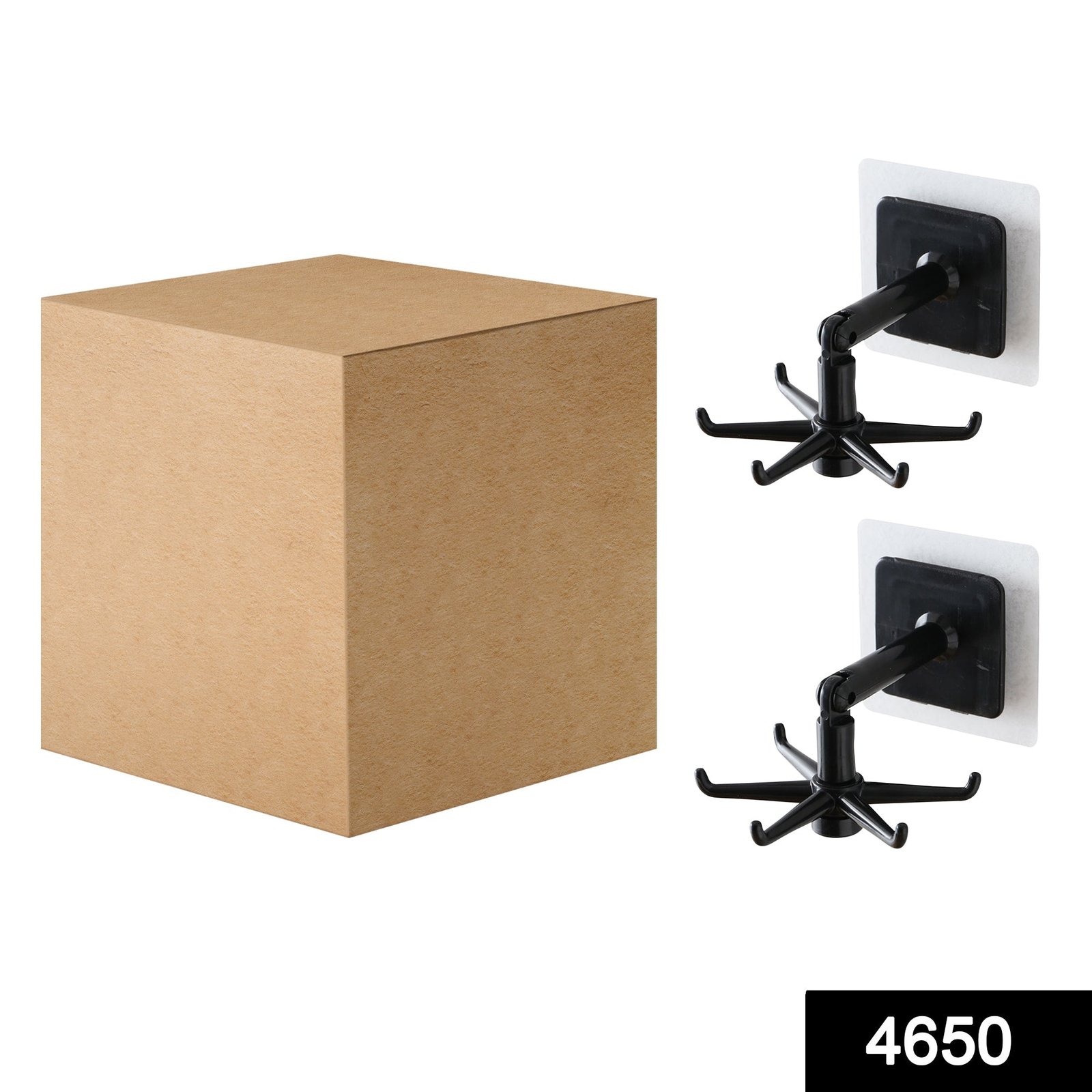 Rotatable Hooks – 360° Swivel, Damage-Free (Pack of 2) | GlimmerHome