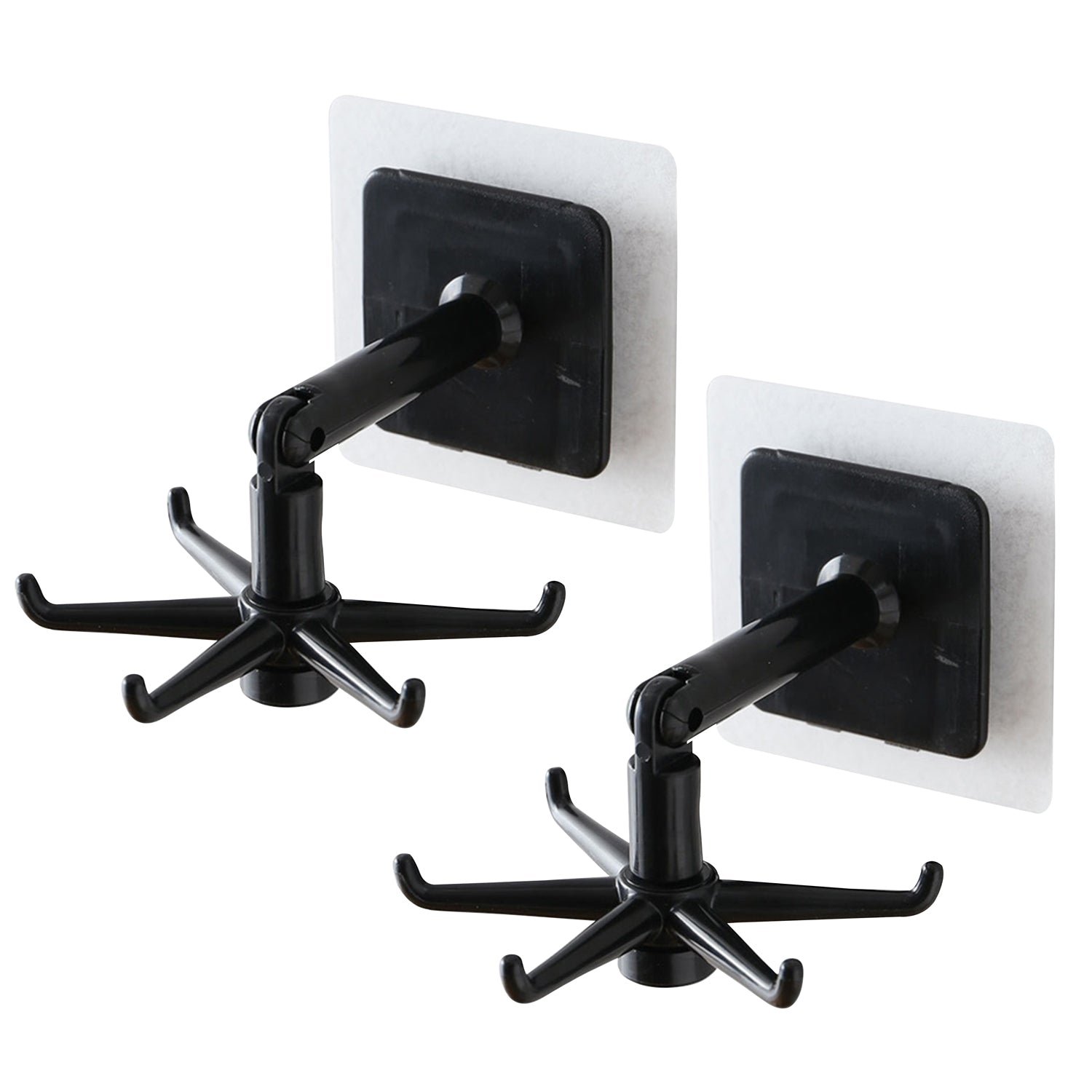 Rotatable Hooks – 360° Swivel, Damage-Free (Pack of 2) | GlimmerHome
