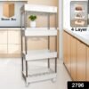 4 Layer Kitchen Rack – Durable Steel & Plastic Storage