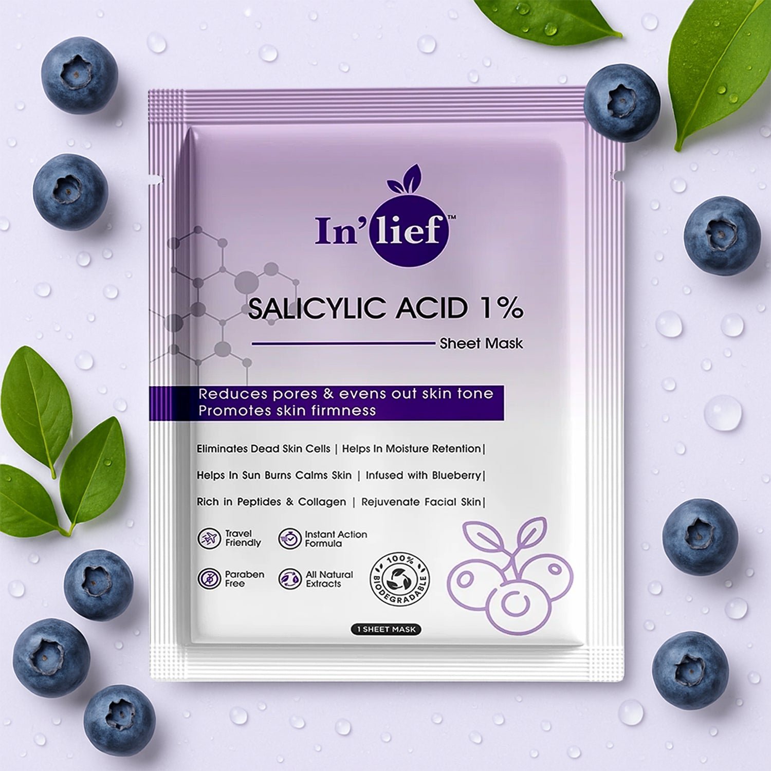 Salicylic Acid 1% Sheet Mask – Clarifies & Refines Pores