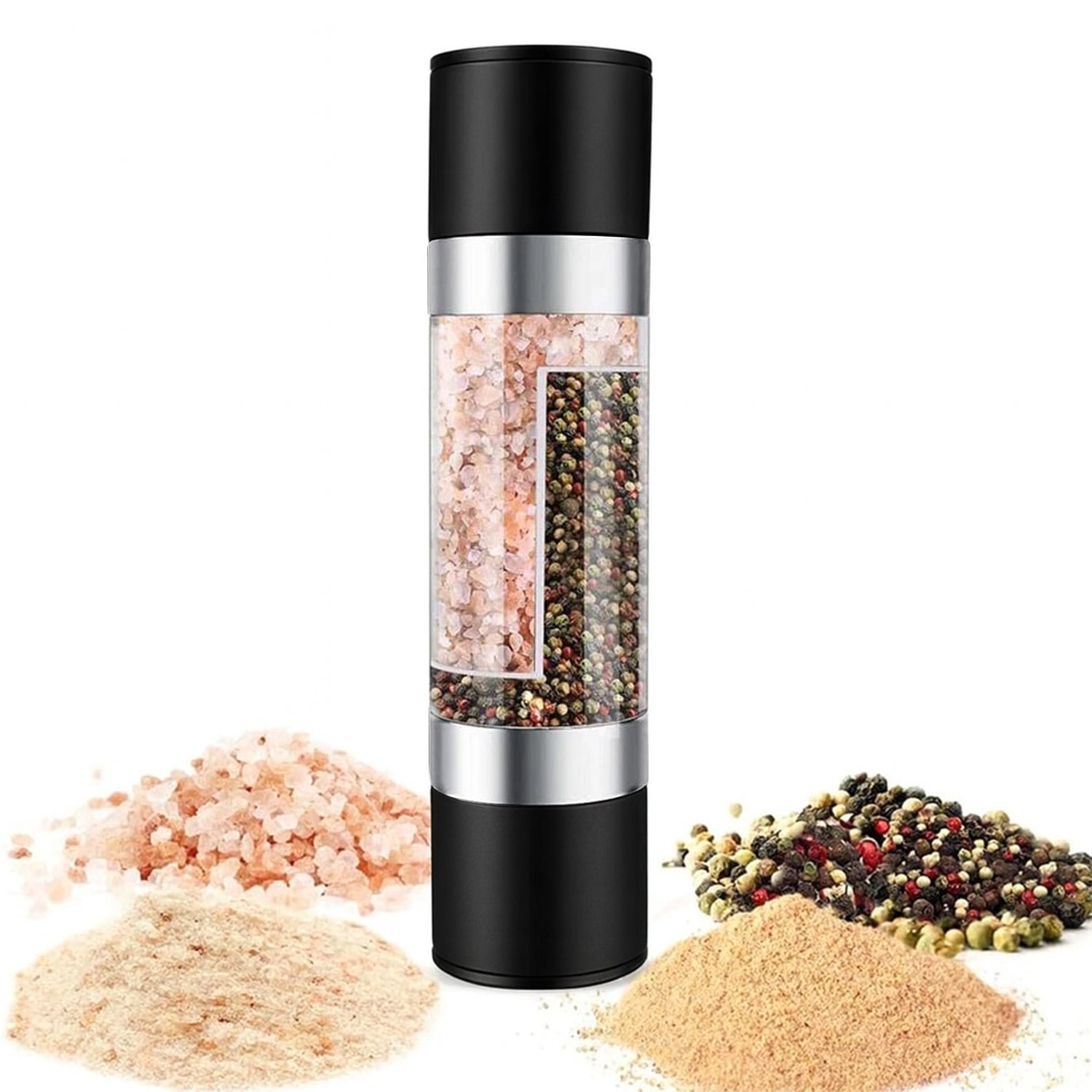 Salt and Pepper Grinder – 2-in-1 Stainless Steel Manual Spice Mill