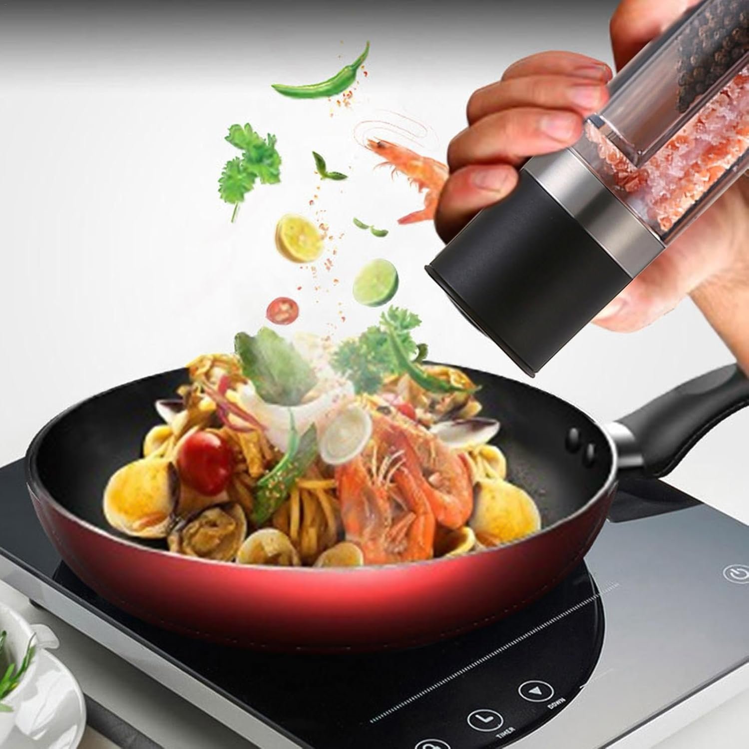 Salt and Pepper Grinder – 2-in-1 Stainless Steel Manual Spice Mill