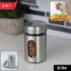 Stainless Steel Spice Jar – 2-in-1 Dual Dispensing with Window