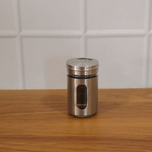 Stainless Steel Spice Jar – 2-in-1 Dual Dispensing with Window