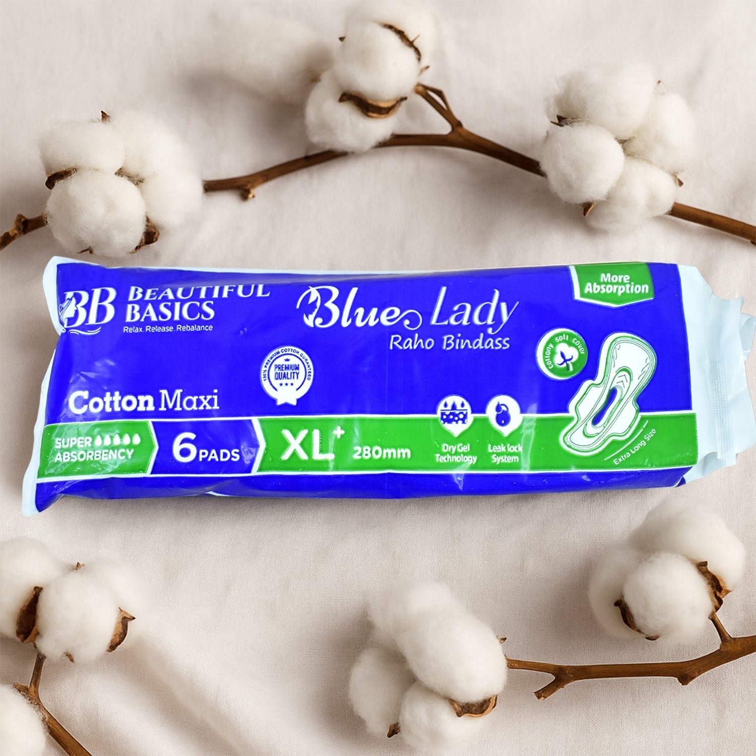 Blue Lady XL Sanitary Pads 280mm – Heavy Flow Protection