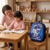 Kids School Backpack Sling Crossbody Bag Astronaut Print Hard Shell (1 Pc)