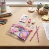Kids School Stationery Kit with Pencils Eraser Sharpener Ruler Pouch (1 Set)
