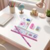 Kids School Stationery Kit with Pencils Eraser Sharpener Ruler Pouch (1 Set)