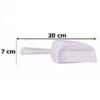 Scoop-6 Multipurpose Plastic Scoop Set Clear Flour Coffee Sugar Grain Scoops (3 Pc Set)