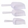 Scoop-7 Multipurpose Plastic Scoop Set Clear Flour Coffee Sugar Grain Scoops (3 Pc Set)