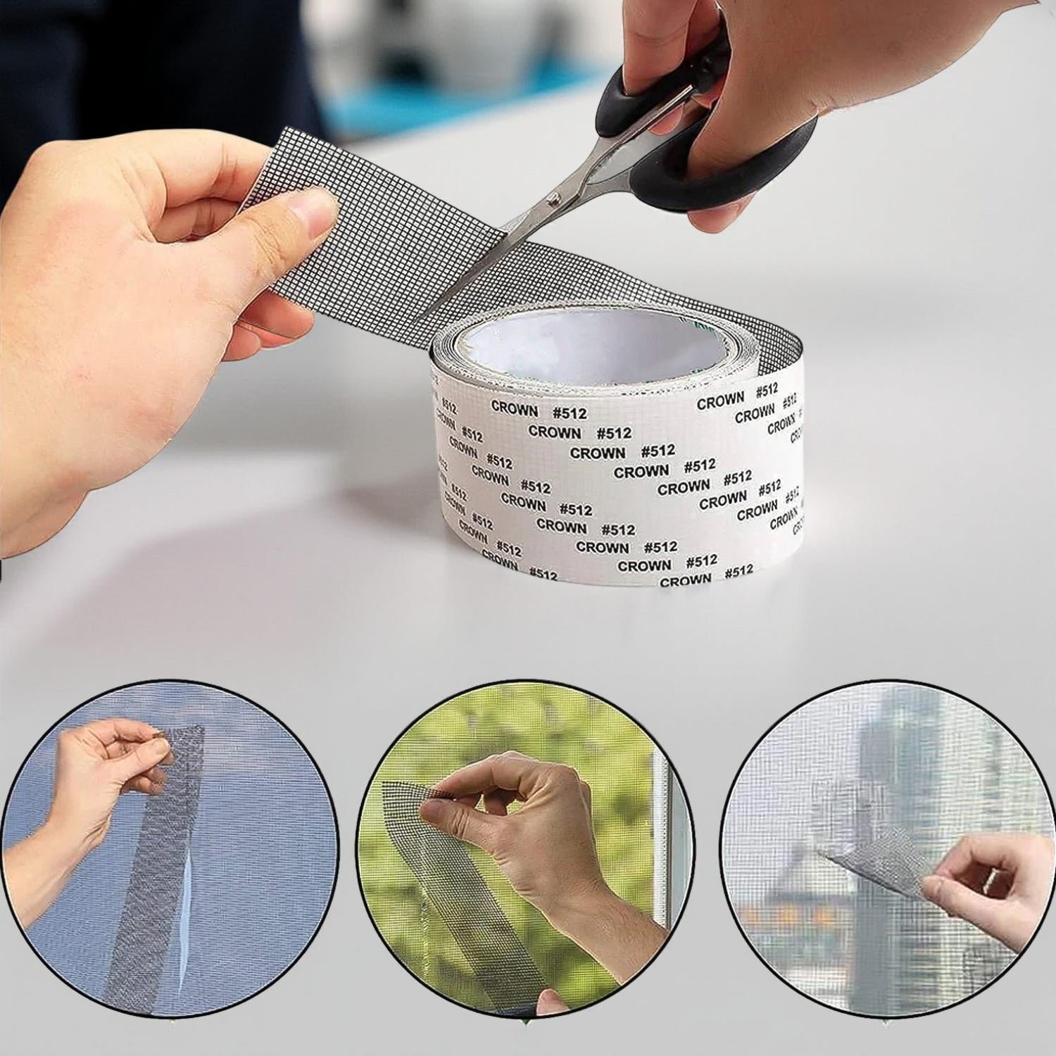 Mosquito Net Repair Tape – Strong Adhesive & Durable Mesh Roll 5x180 Cm