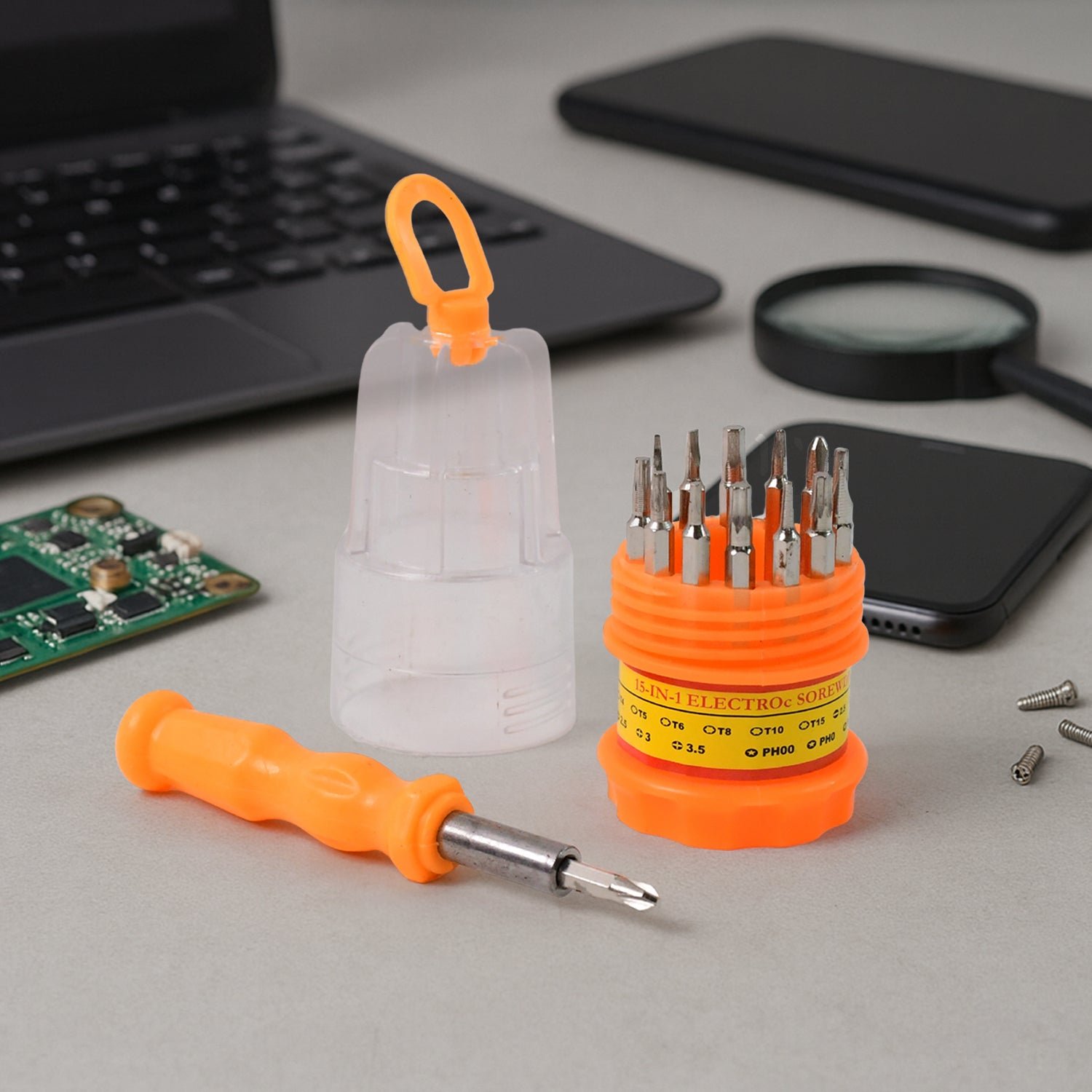 Precision Screwdriver Set – 15-in-1 Compact Repair Toolkit