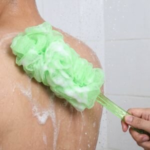 Long Handle Bath Loofah – 45cm Reach Back Scrubber | Mist & Relax