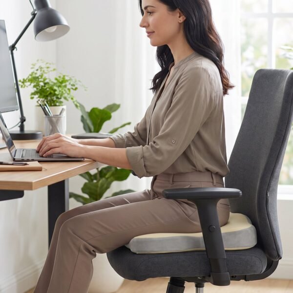 Comfort Memory Foam Ergonomic Seat Cushion for Office Chair (1 Pc)