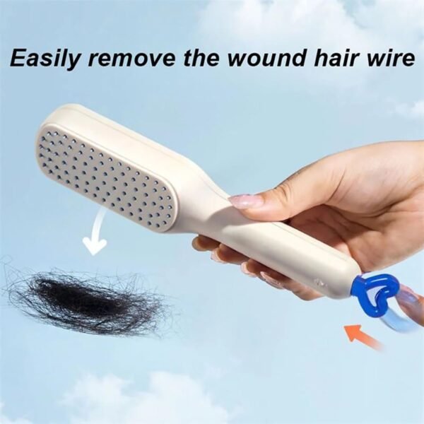 Self-Cleaning Hairbrush – Detangling Massage Comb | Velvet Wipe