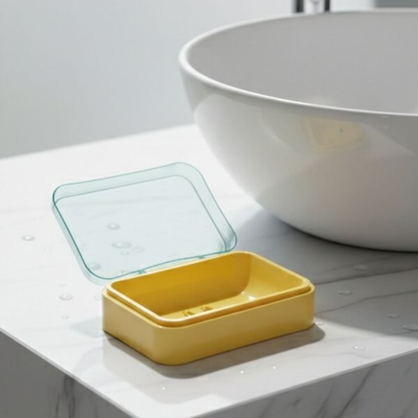 Plastic Soap Case with Cute Smiley Design – Travel Friendly & Hygienic