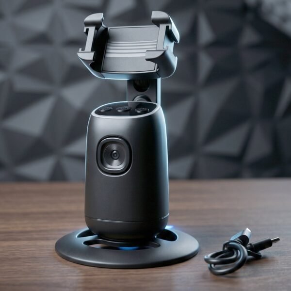 AI Face Tracking Mobile Holder – Hands-Free 360° Video Streaming