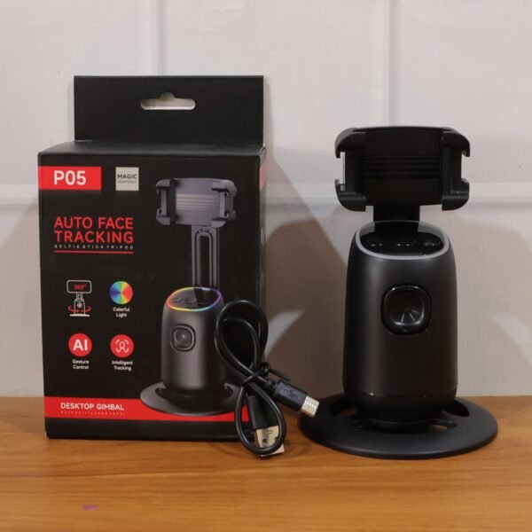 AI Face Tracking Mobile Holder – Hands-Free 360° Video Streaming