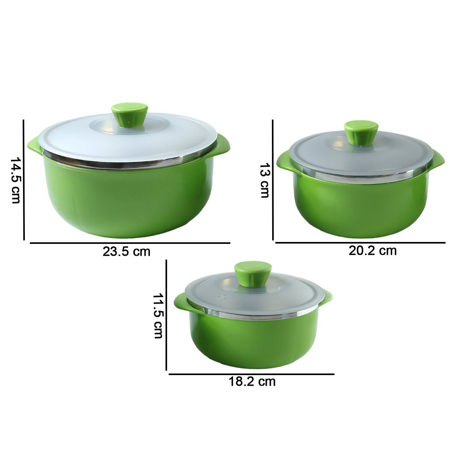 Multipurpose Kitchen Serving Bowl Set – Durable & Stackable 3-Piece