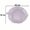 Leaf Shape Glass Serving Tray 20 x 16 cm Platter for Snacks and Dessert (1 Pc)