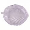 Leaf Shape Glass Serving Tray 20 x 16 cm Platter for Snacks and Dessert (1 Pc)
