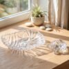 Crystal Glass Turtle with Plate Tray Set for Vastu and Home Decor (2 Pc Set)