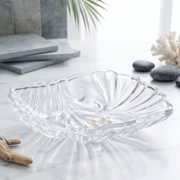 Crystal Glass Turtle with Plate Tray Set for Vastu and Home Decor (2 Pc Set)