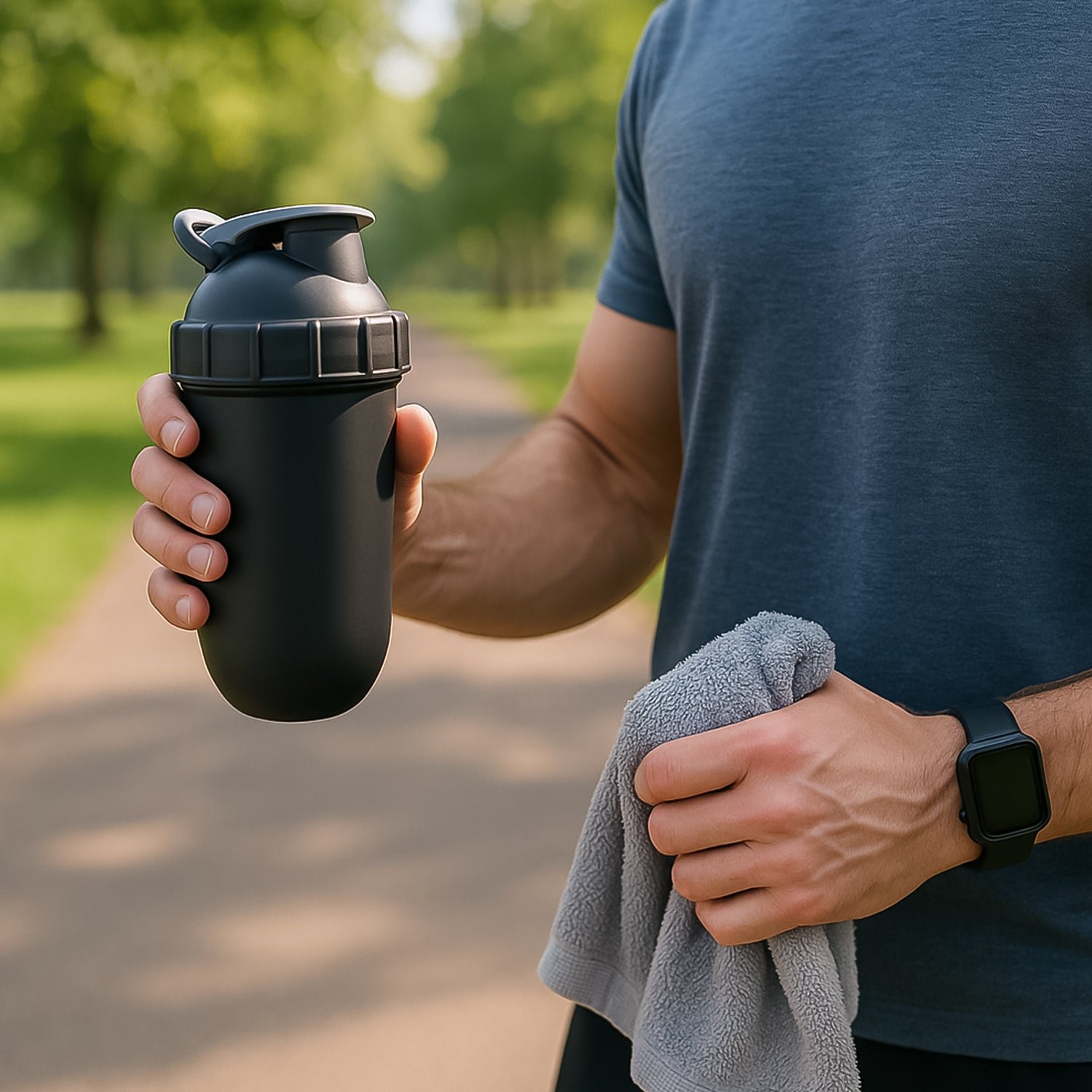 Gym Shaker Bottle 800ML – Leakproof & BPA-Free Fitness Mixer