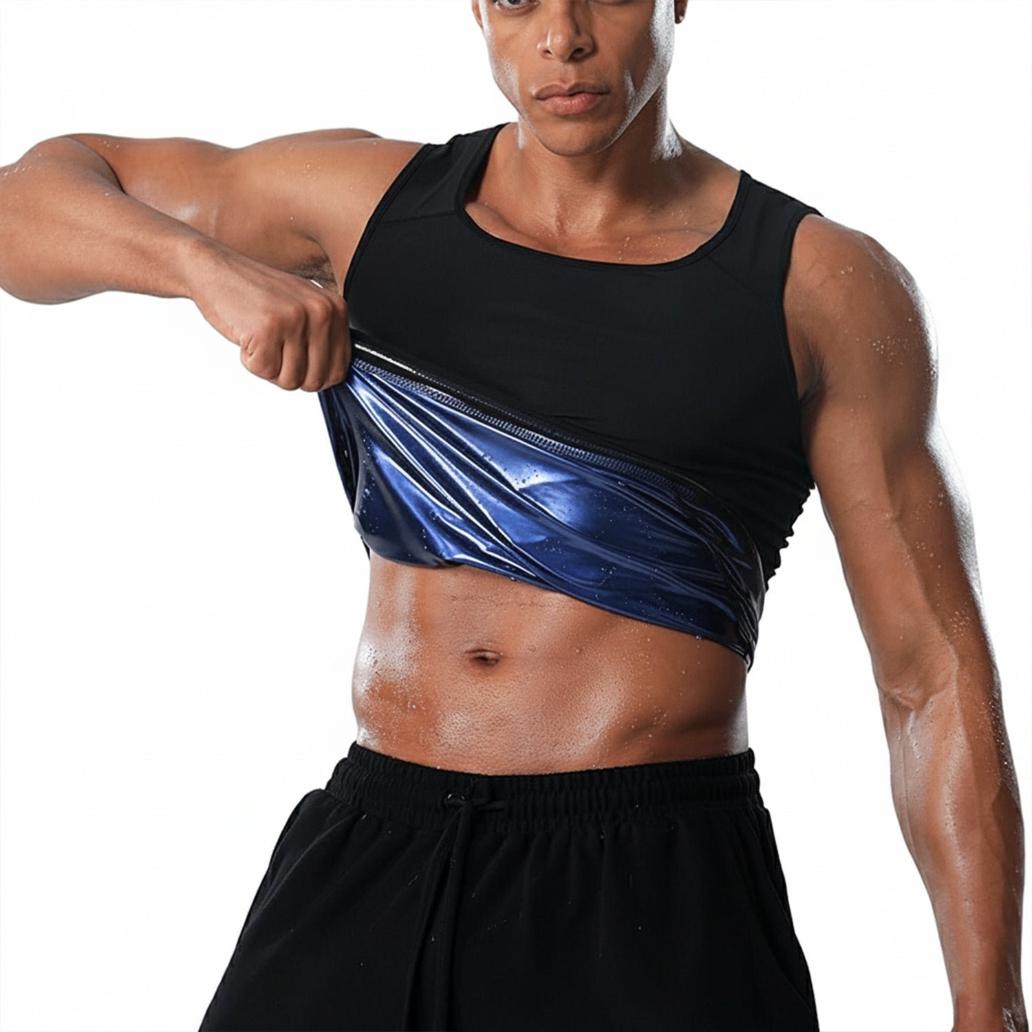 Men’s Sweat Shaper Tank Top – Slim Fit Neoprene for Posture & Sweat