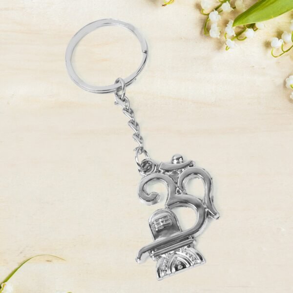 Om Shivling Metal Keychain – Durable Spiritual Pocket Charm