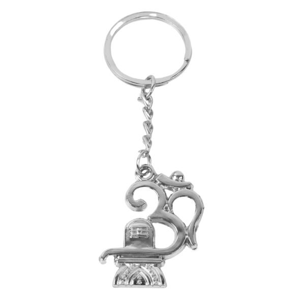 Om Shivling Metal Keychain – Durable Spiritual Pocket Charm
