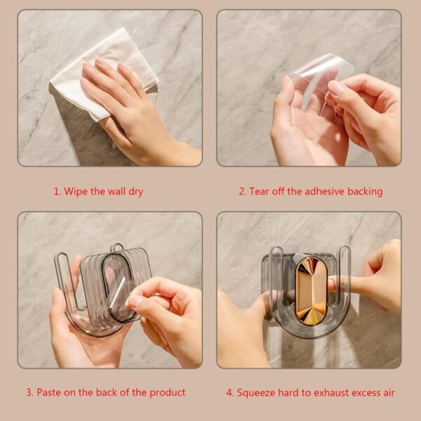 Self-Adhesive Wall Mount Slipper Holder – Space-Saving & Waterproof