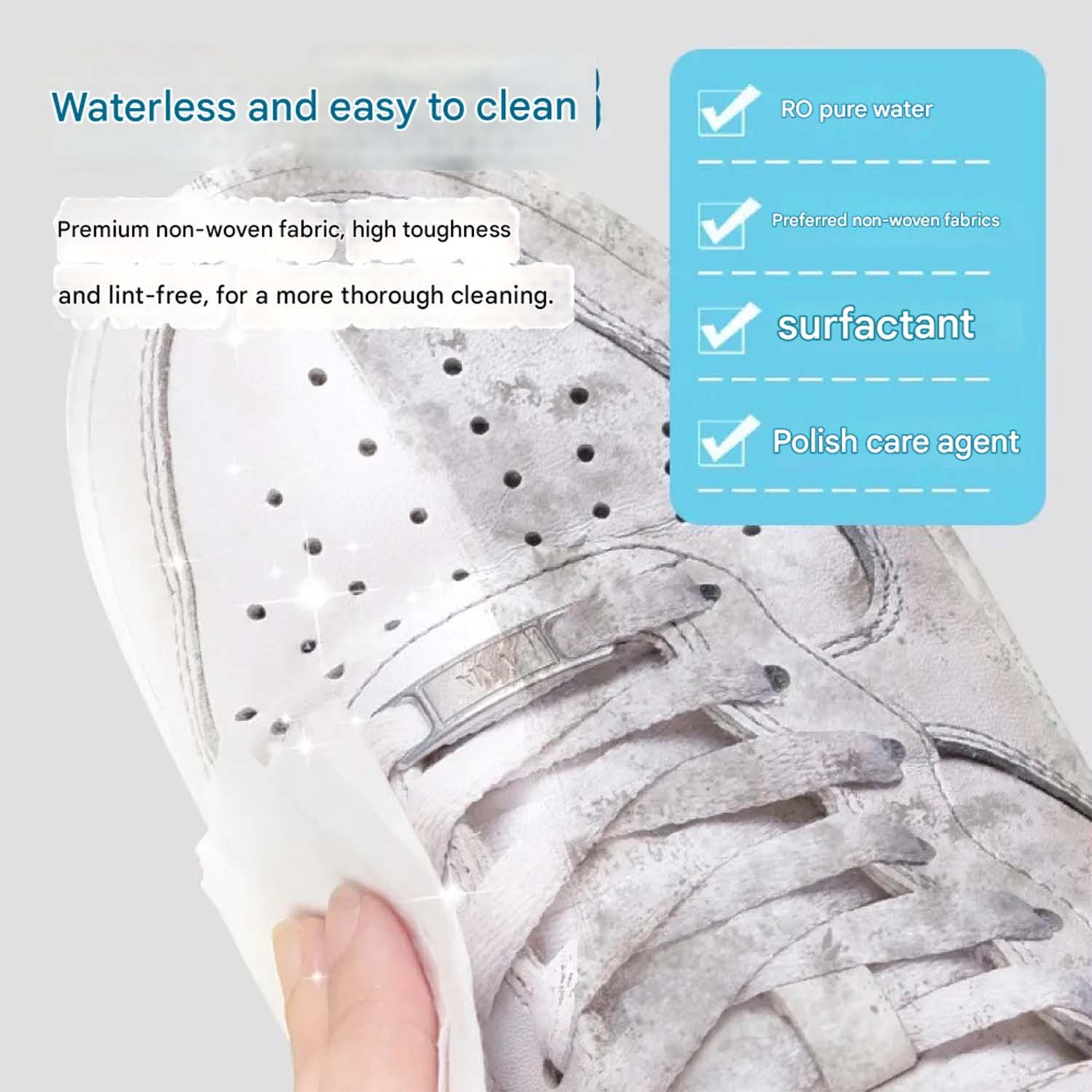 Shoe Cleaning Wipes – Portable 30-Pack for Effortless Shoe Care