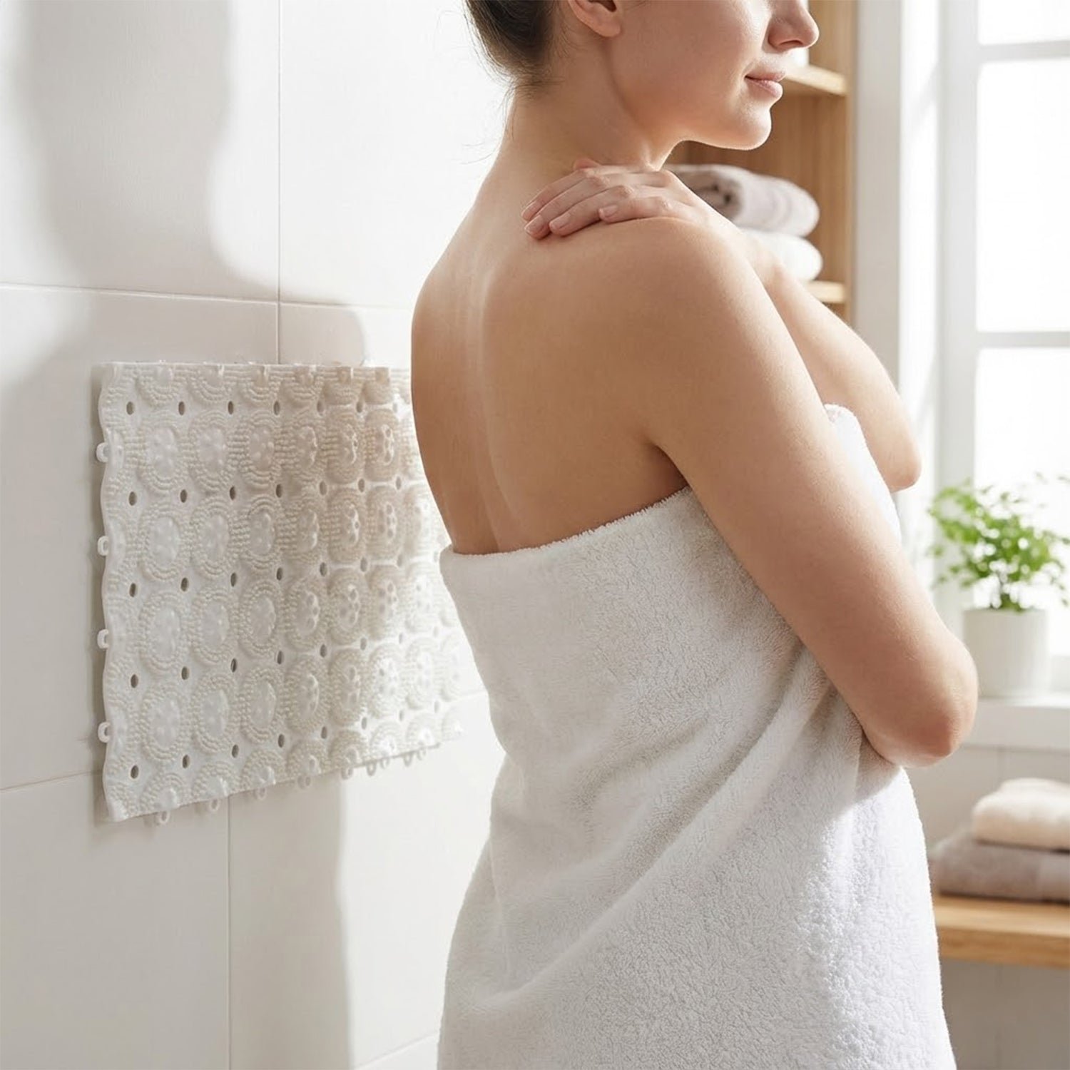 Bathroom Massage Mat – Anti-Slip Safety with Suction Cups (4-Pack)