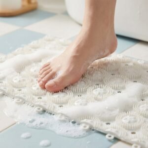 Bathroom Massage Mat – Anti-Slip Safety with Suction Cups (4-Pack)